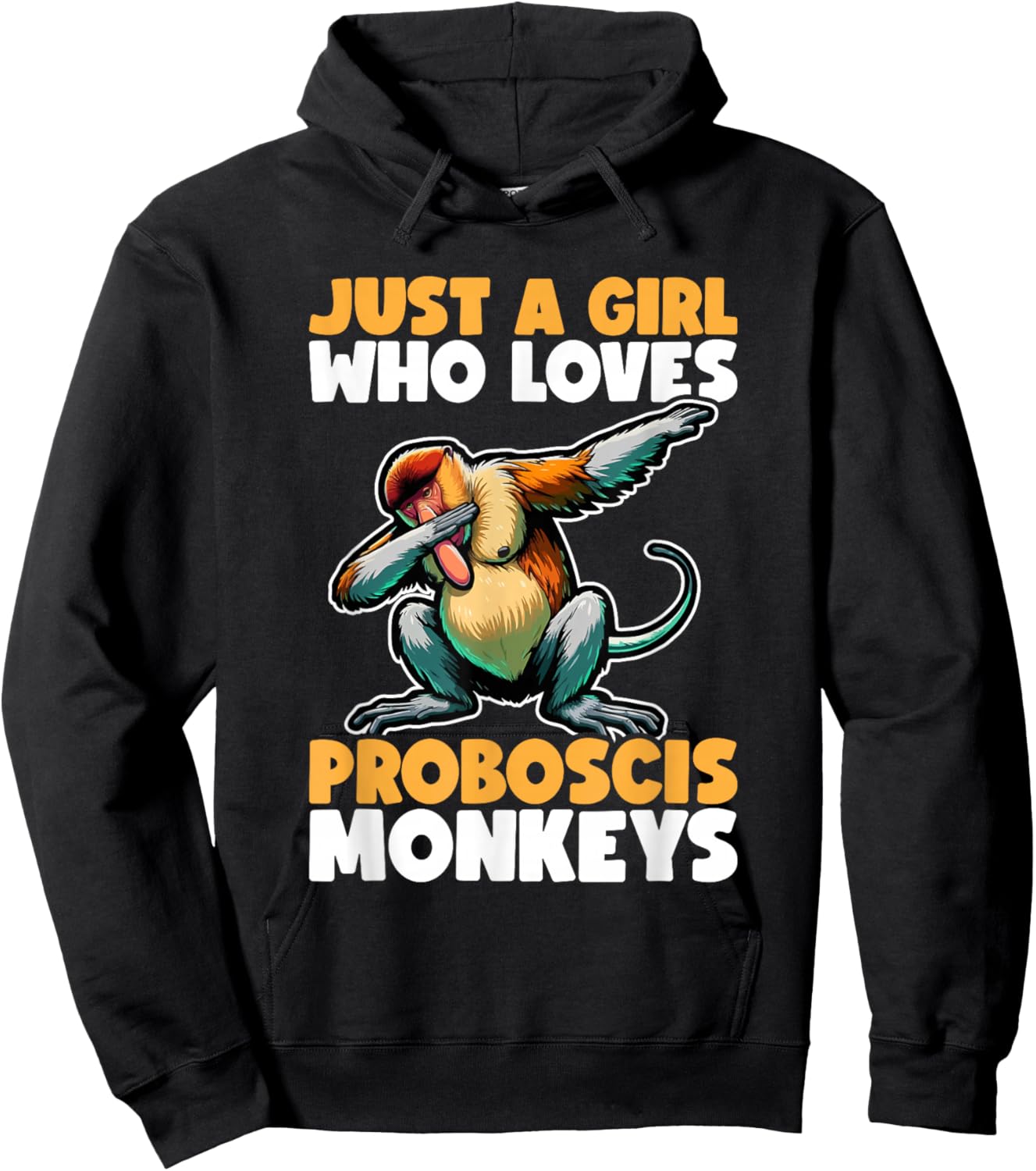 Proboscis Monkey Hoodie - Hoodie | Black