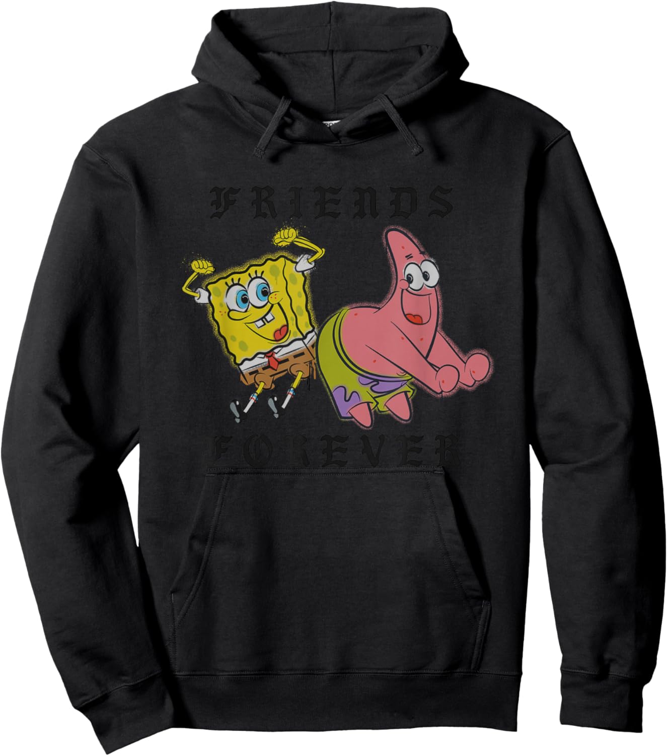 Spongebob Squarepants Friends Forever Cute Duo Hoodie - Hoodie | Black