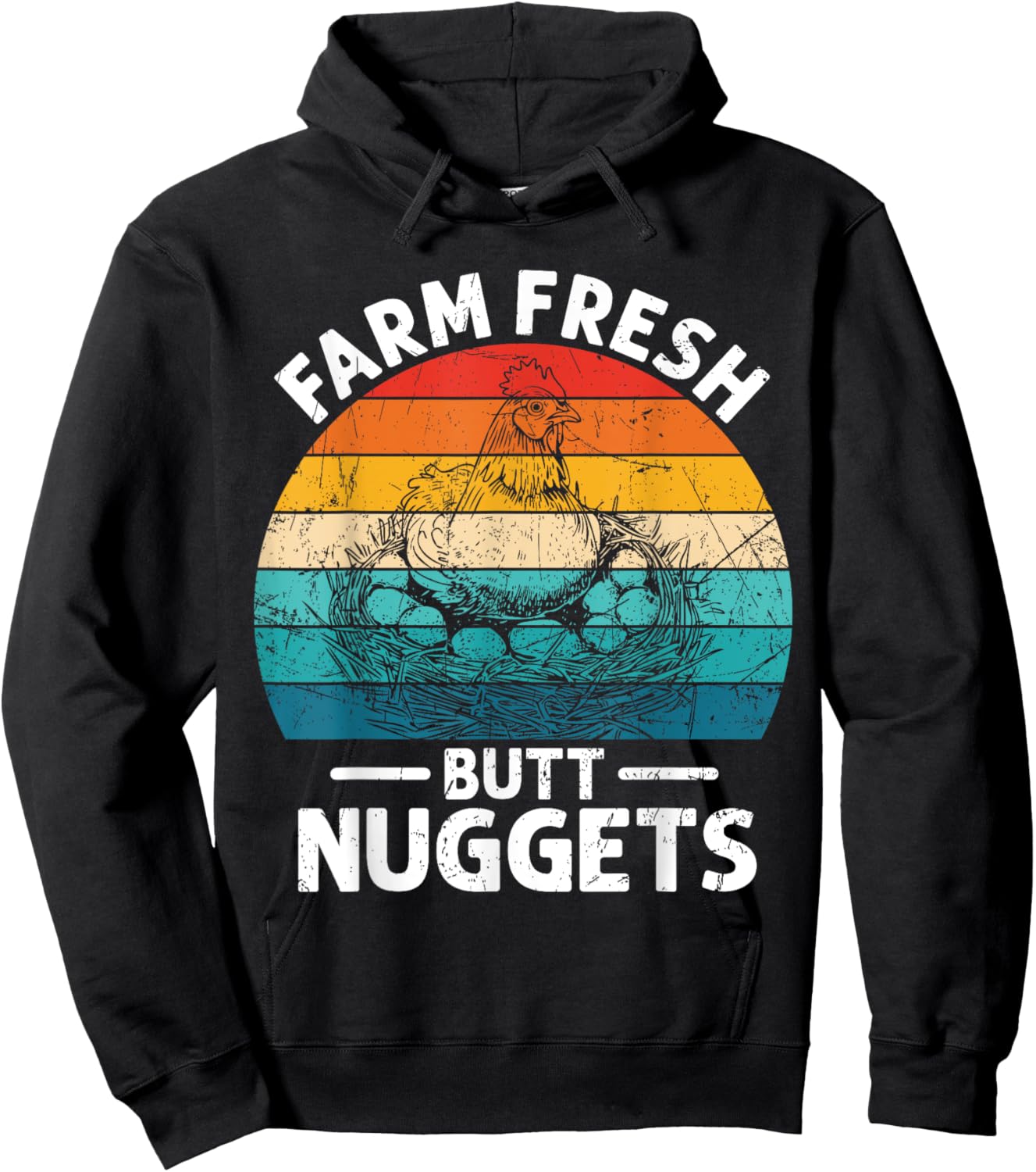 Farm fresh Butt Nuggets Hoodie - Hoodie | Black
