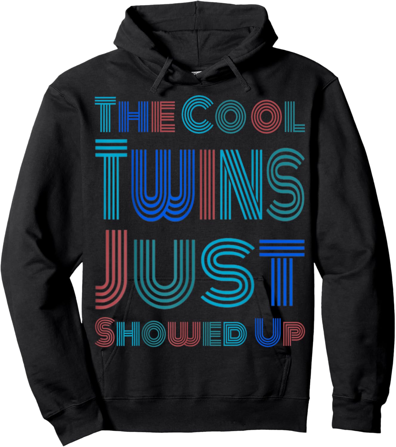 The Cool Twins Just Showed Up Funny Twin Twinning Matching Hoodie - Hoodie | Black