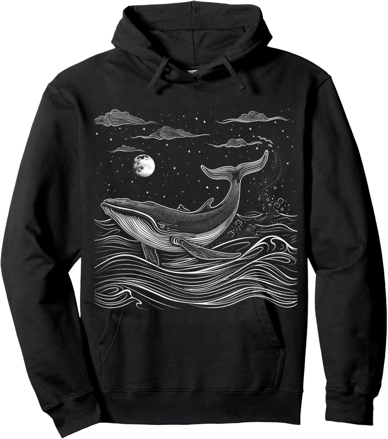 Blue Whale Humpback Whale Lover Hoodie - Hoodie | Black