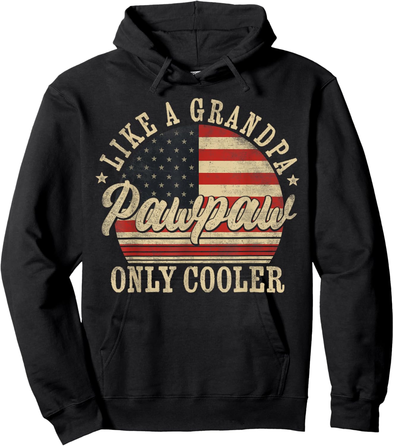 Pawpaw Like a Grandpa Only Cooler Pawpaw Father's Day Hoodie - Hoodie | Black