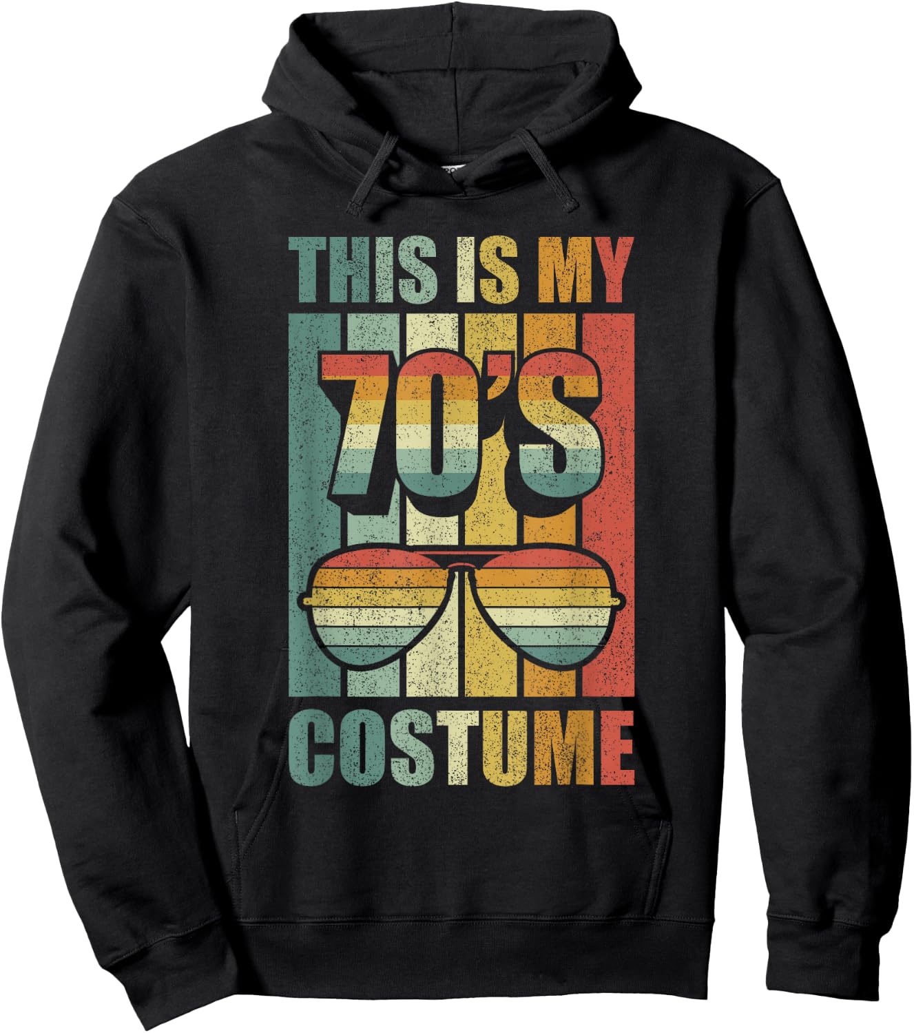 Retro This is My 70's Costume Shirt Funny 70's Party Vintage Hoodie - Hoodie | Black
