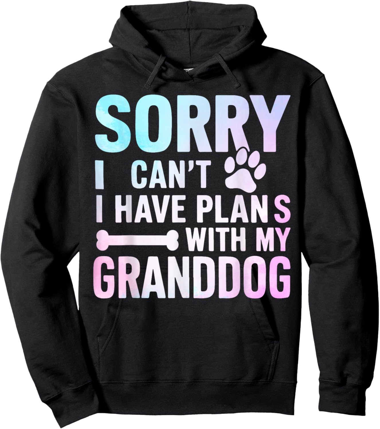 Sorry I Can’t I Have Plans with My Granddog Dog Grandma Hoodie - Hoodie | Black