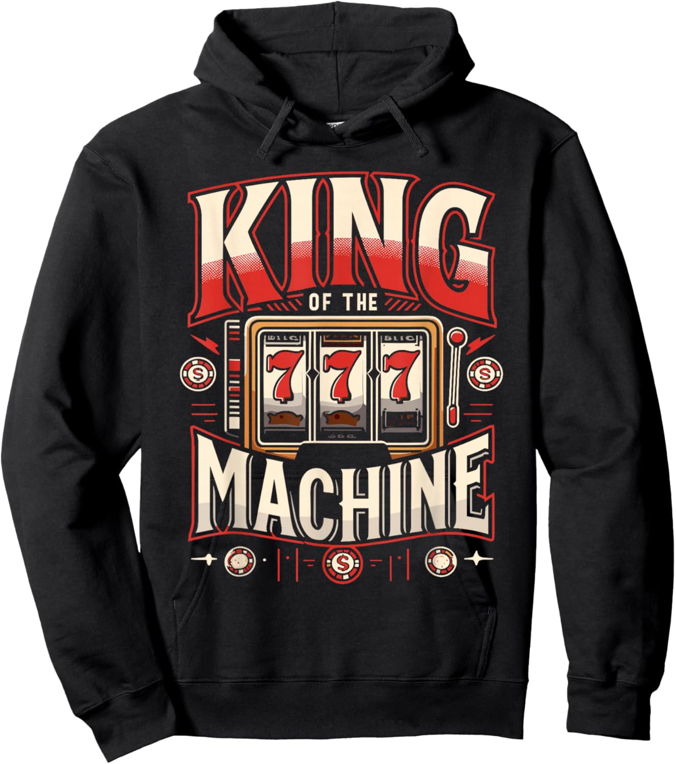 King of the Slot Machine Gambling Casino Lover Gambler Hoodie - Hoodie | Black