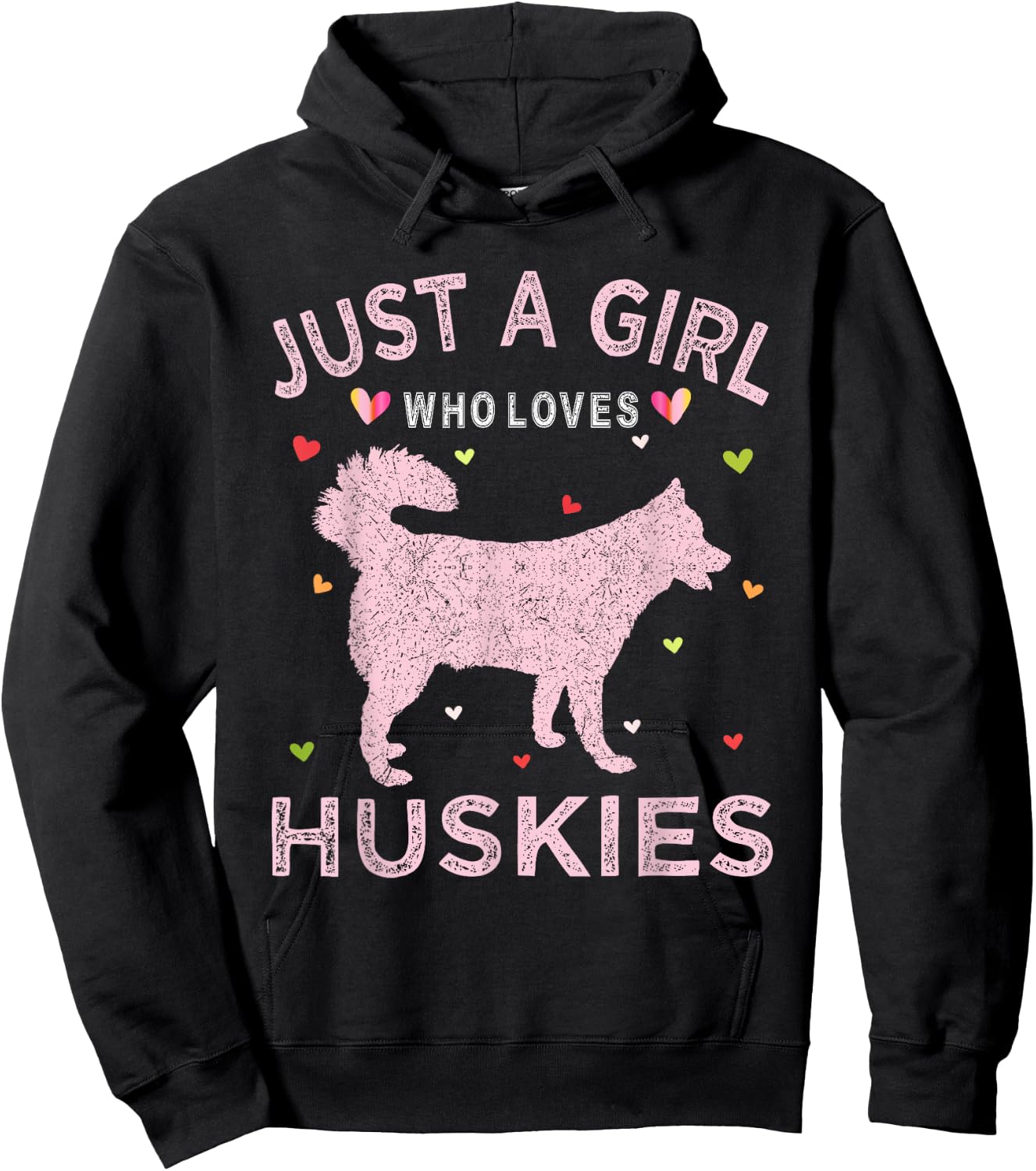 Huskie Dog Shirt Just A Girl Who Loves Huskies Hoodie - Hoodie | Black