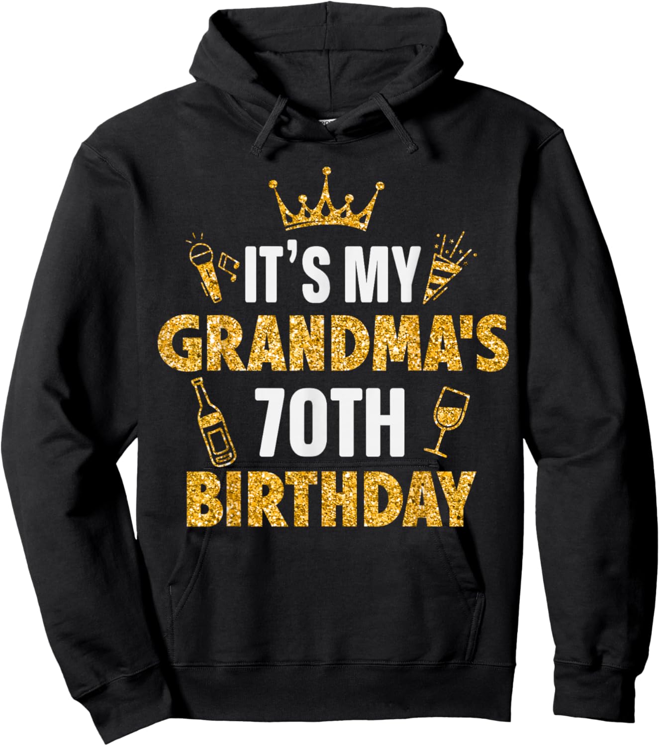 It's My GRANDMA's 70th Birthday 1955 70 Years Old Hoodie - Hoodie | Black