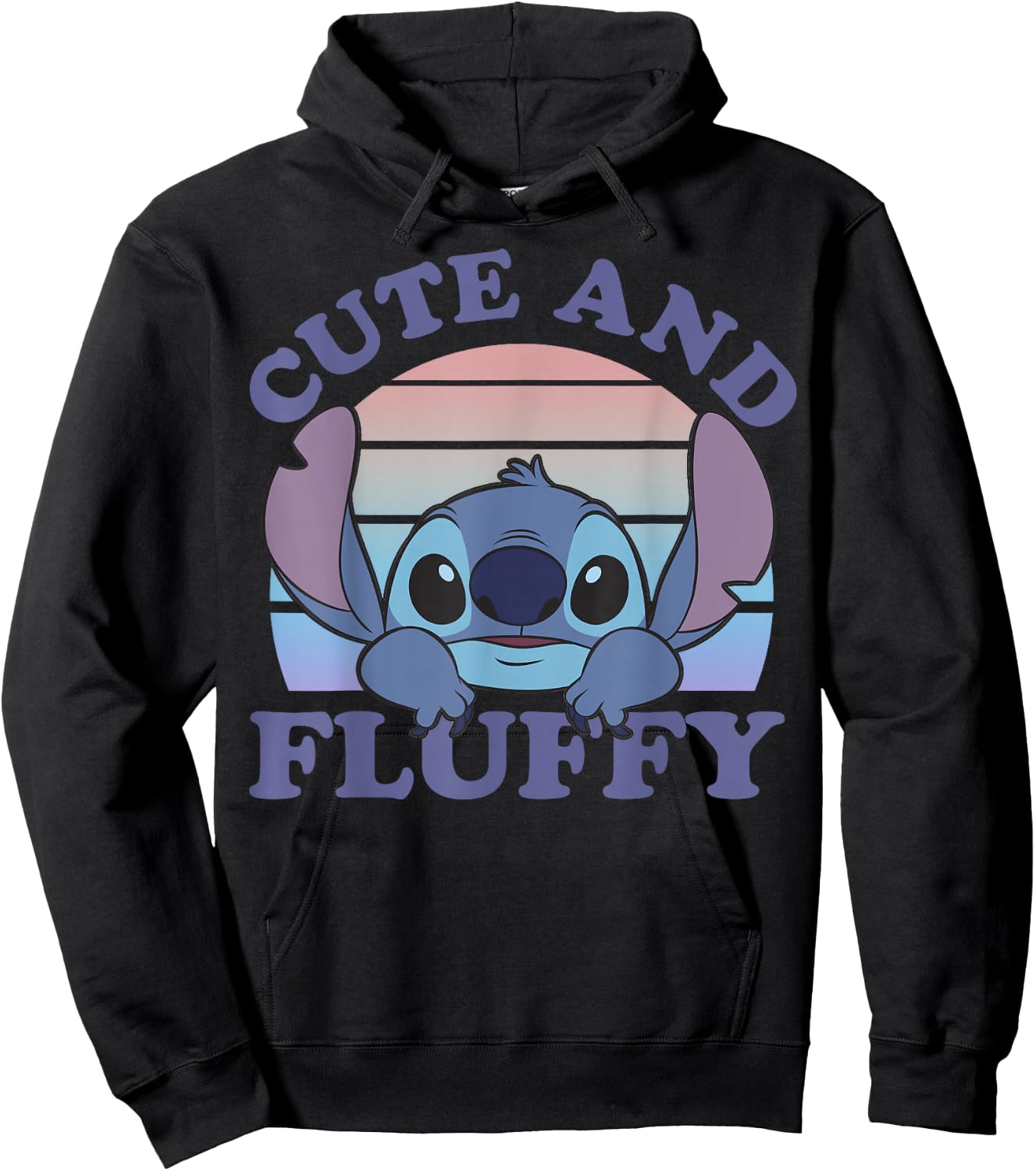 Disney Lilo & Stitch 626 Stitch Day Cute and Fluffy Portrait Hoodie - Hoodie | Black
