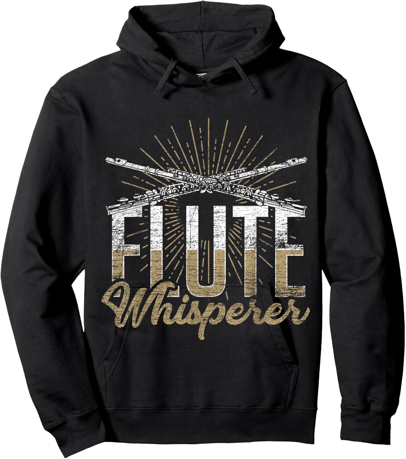 Musical Instrument Marching Band Music Gift Flute Hoodie - Hoodie | Black