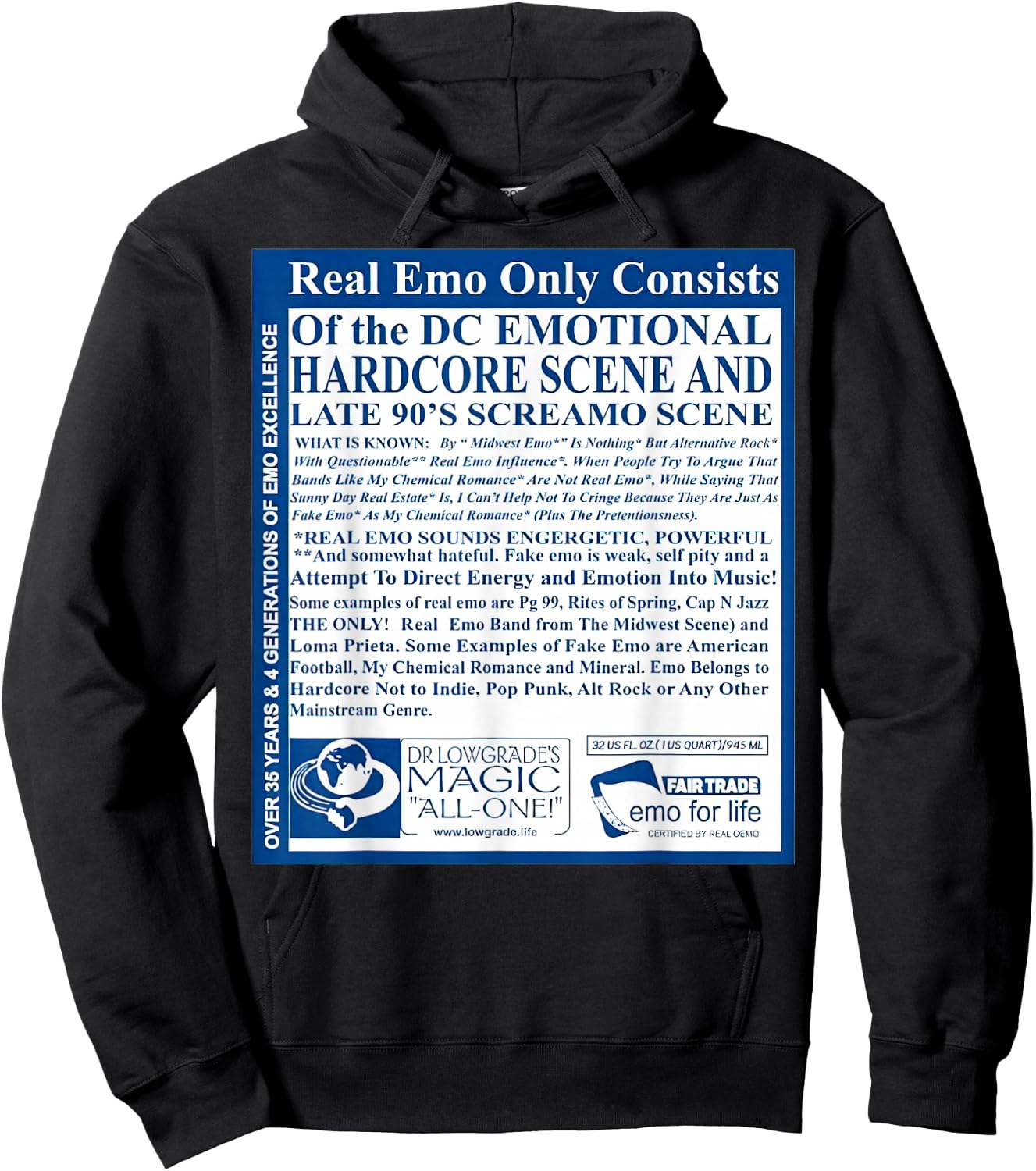 Real Emo Only Consists Hoodie - Hoodie | Black