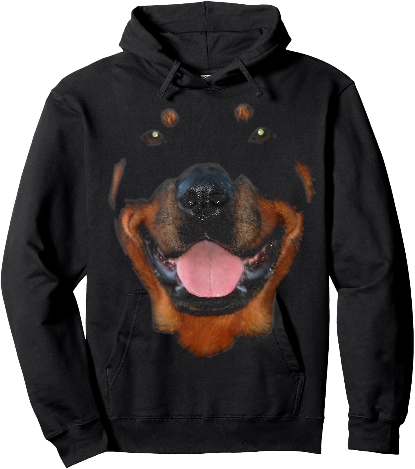 Rottweiler Face Hoodie - Hoodie | Black