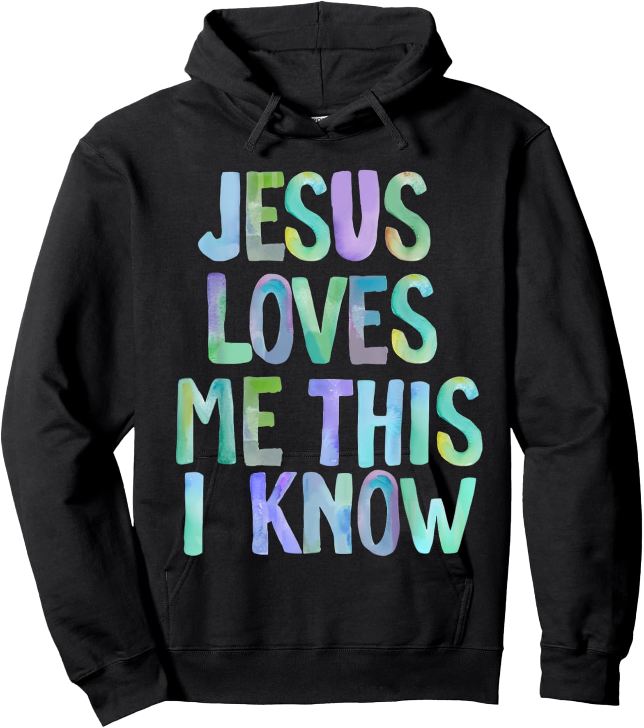 Jesus Loves Me This I Know Christian Saying Bible Verse Hoodie - Hoodie | Black