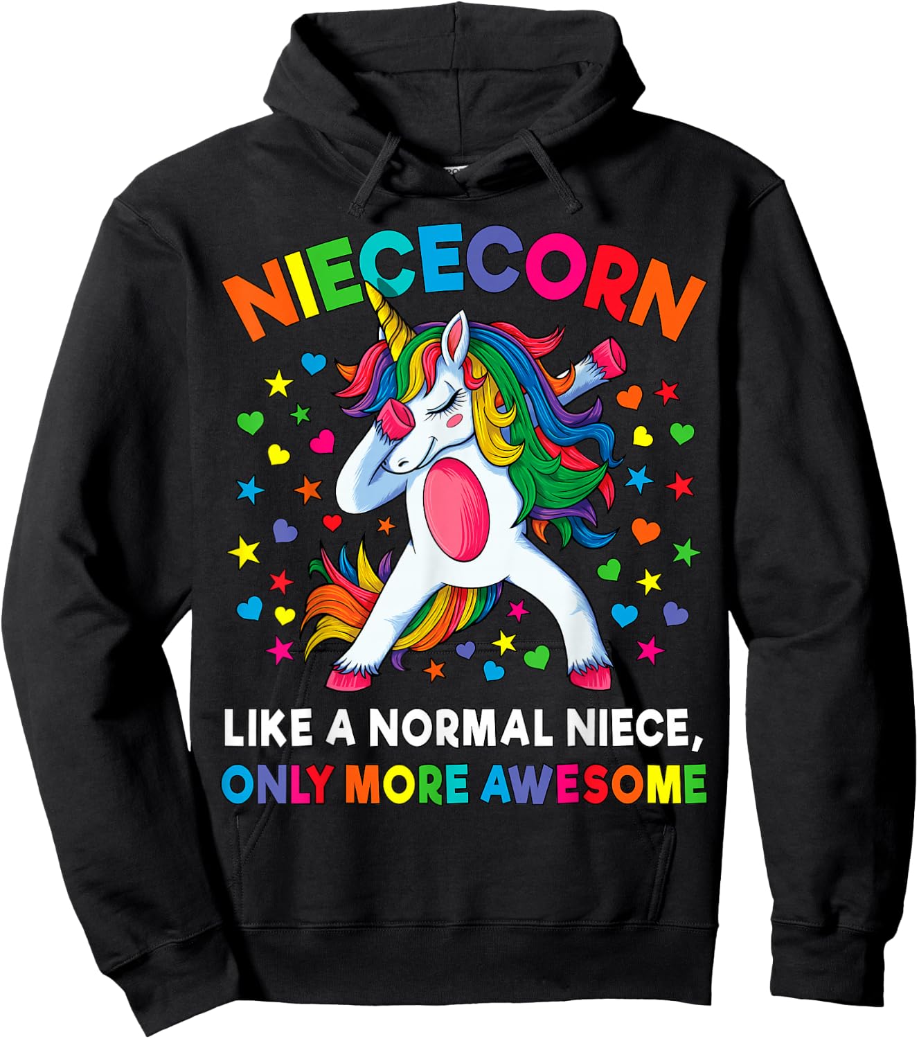 Niececorn Niece Unicorn Women's Gift Hoodie - Hoodie | Black