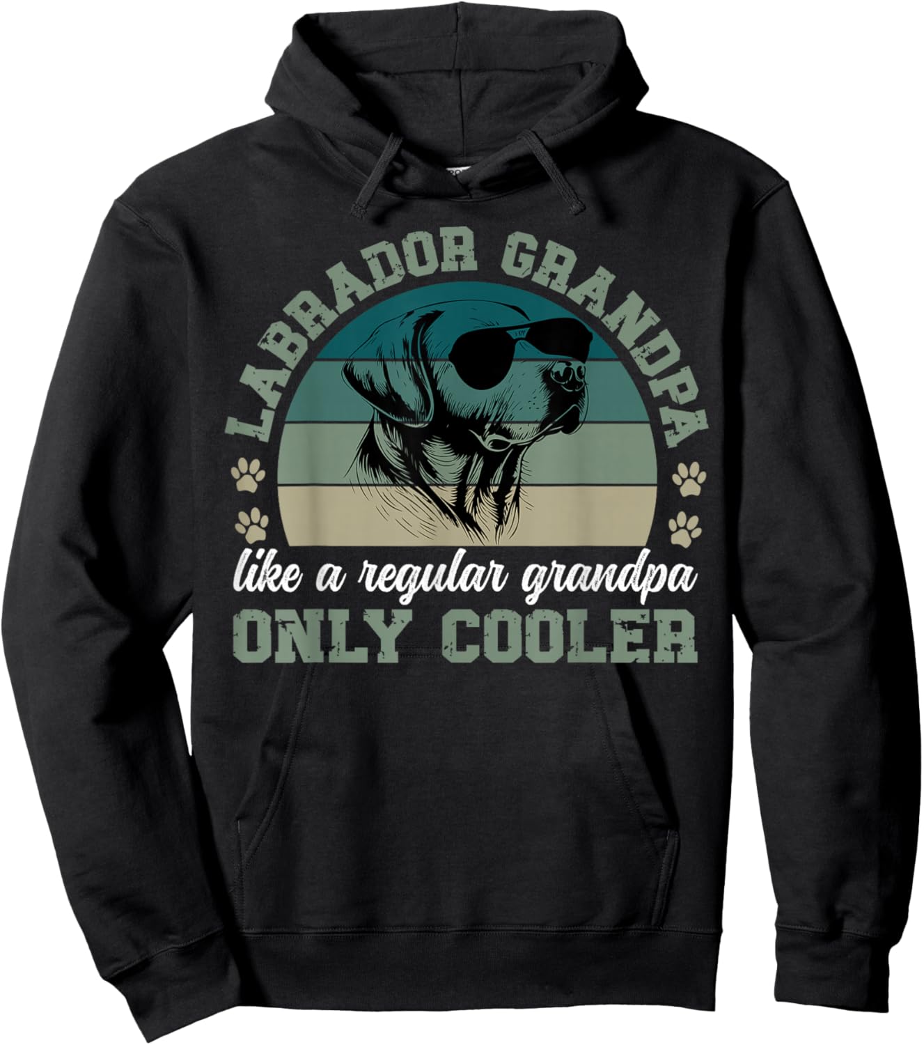 Cool Labrador Grandpa Labrador Grandfather Lab Grandpa Hoodie - Hoodie | Black