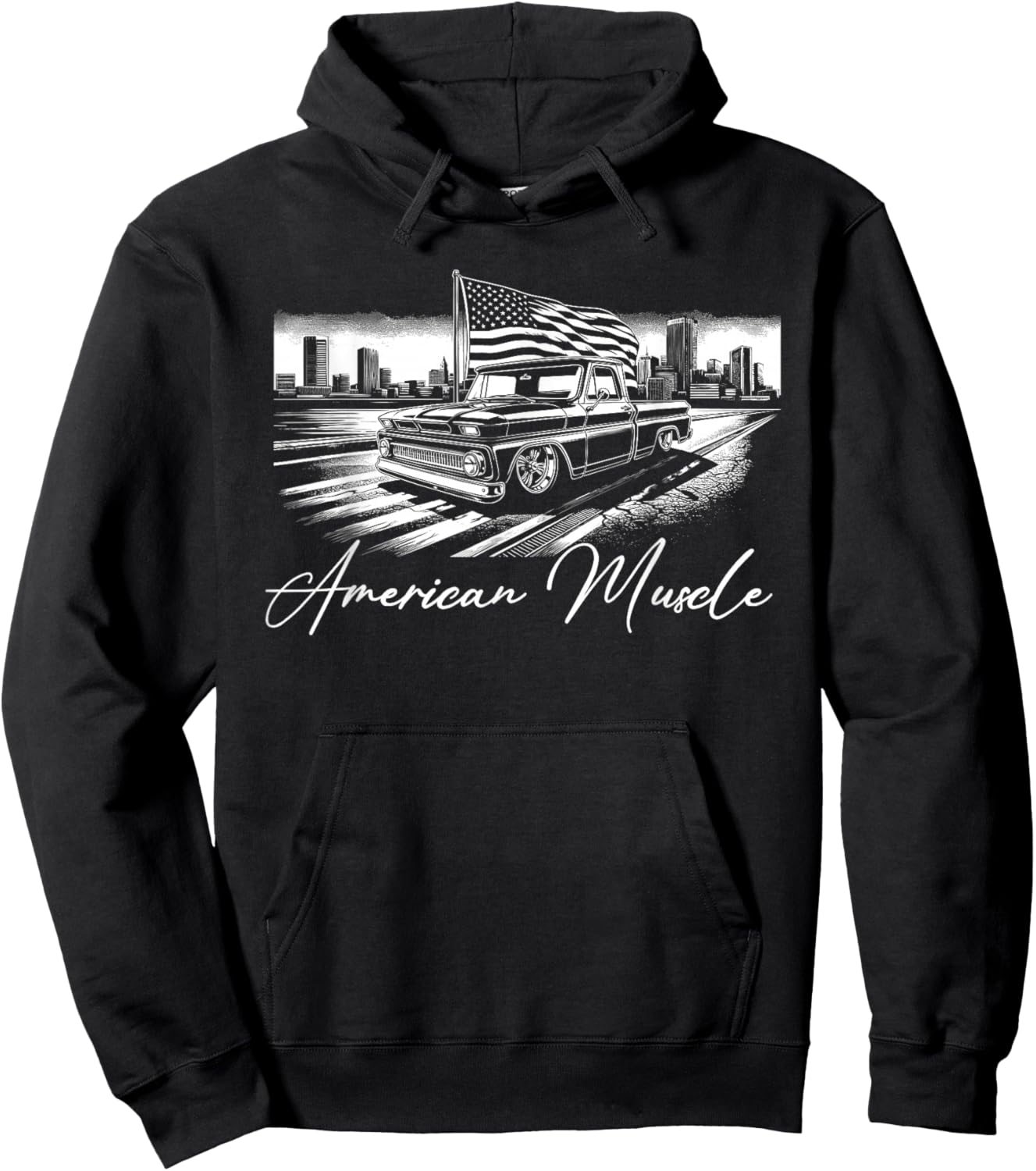 Truck First Generation Custom 10 Classic C10 Truck American Hoodie - Hoodie | Black