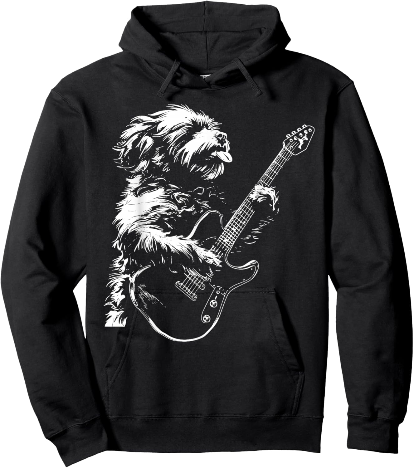 Dog Guitarist Guitar - Cavapoo Dad Mom Men Women Hoodie - Hoodie | Black