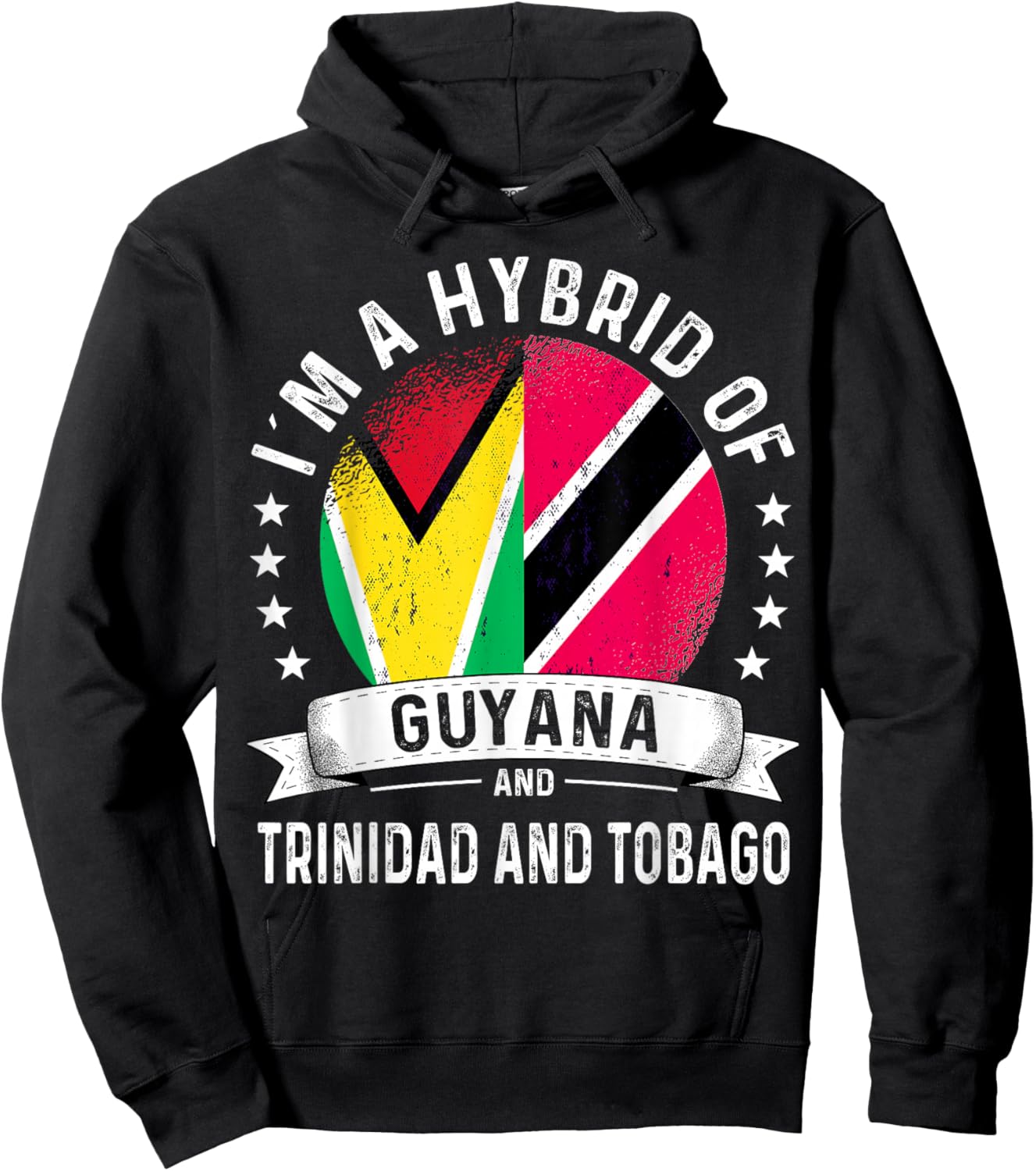 Guyana Flag Trinidad&Tobago Grown Country Trinidadian Flag Hoodie - Hoodie | Black