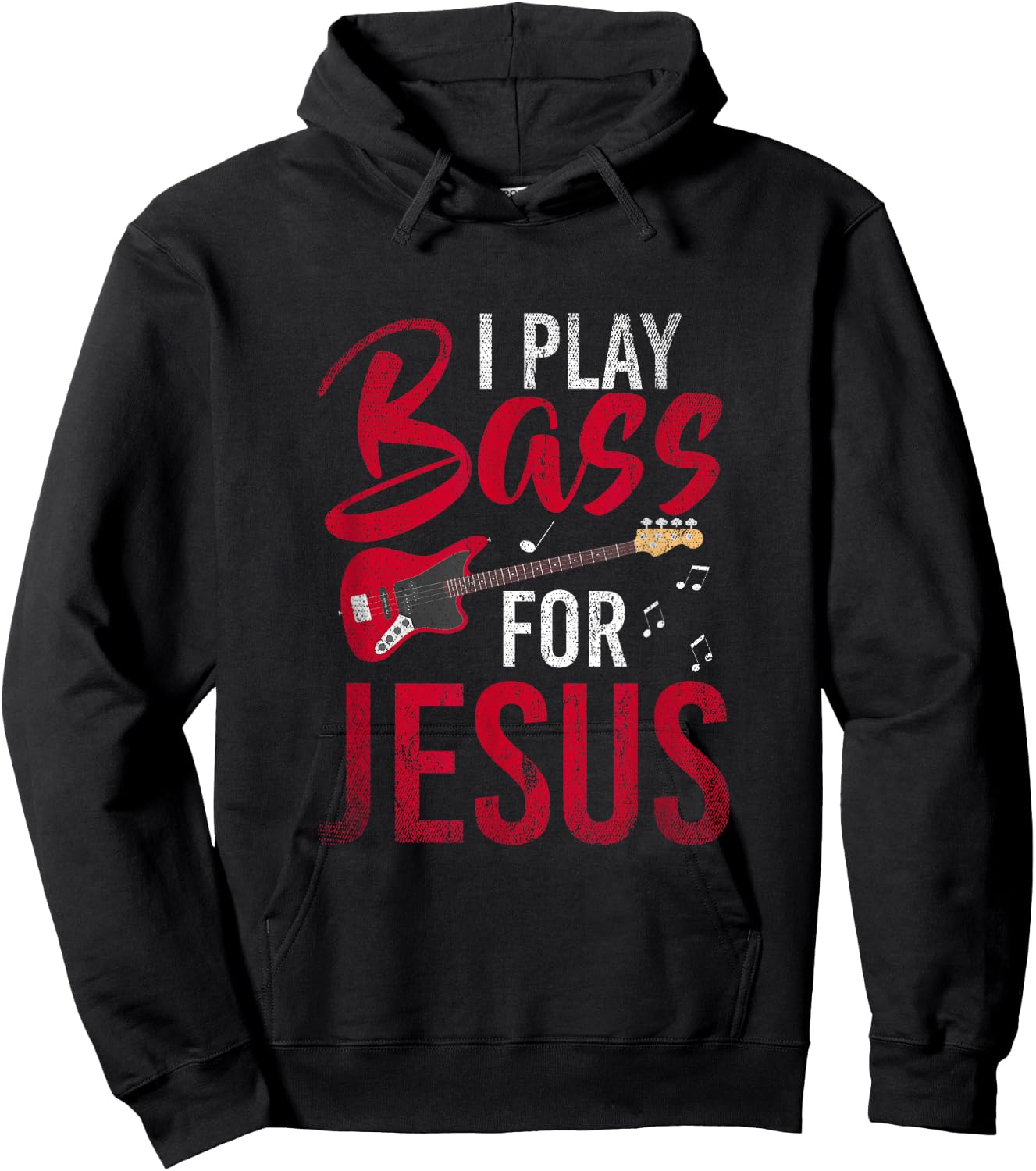 Christian Bassist Bass Player Jesus Bass Guitar Hoodie - Hoodie | Black