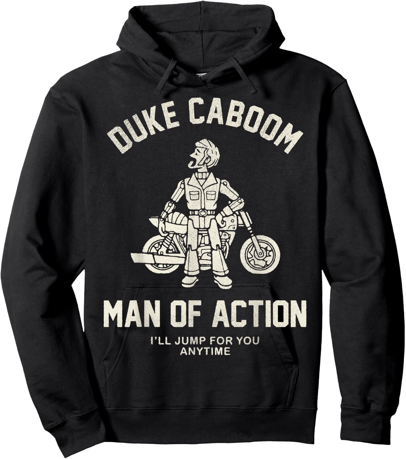 Disney Pixar Toy Story Duke Caboom Man of Action Hoodie - Hoodie | Black