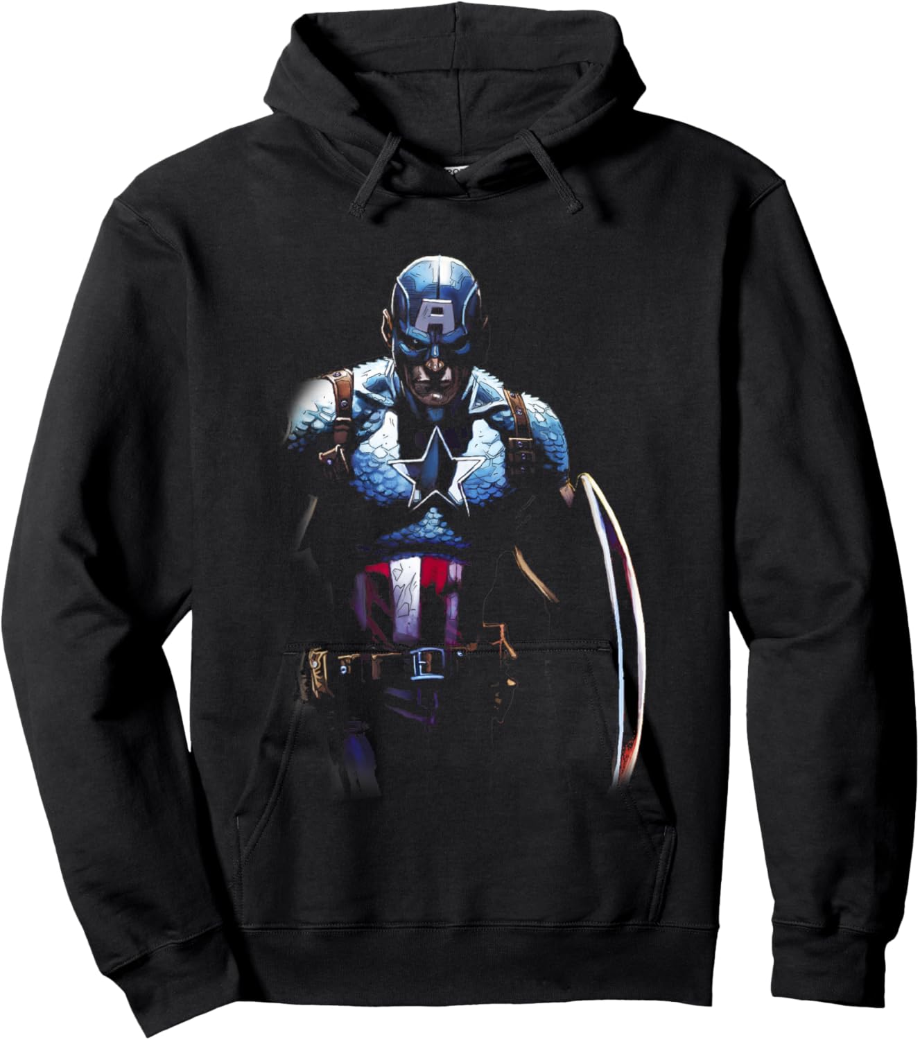 Marvel Comics Classic Captain America Dark Justice Poster Hoodie - Hoodie | Black