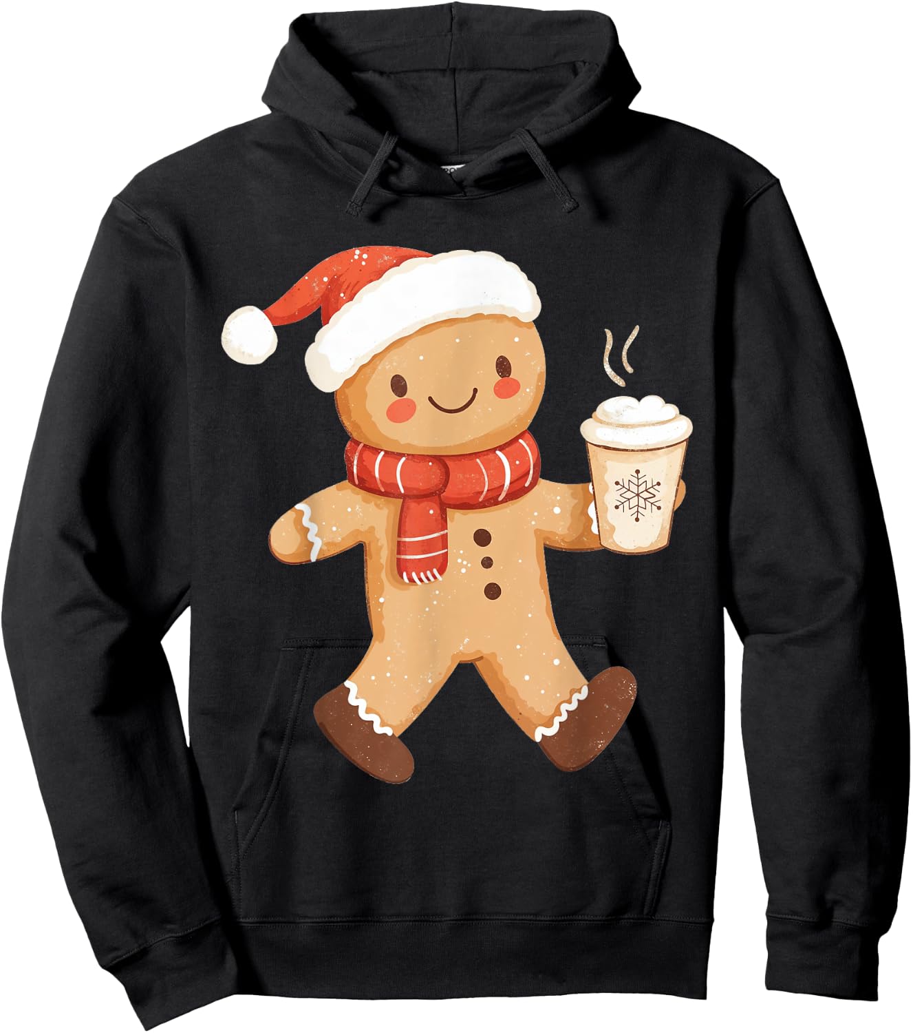 Gingerbread Coffee Lover Xmas Cookie Baking Women Christmas Hoodie - Hoodie | Black