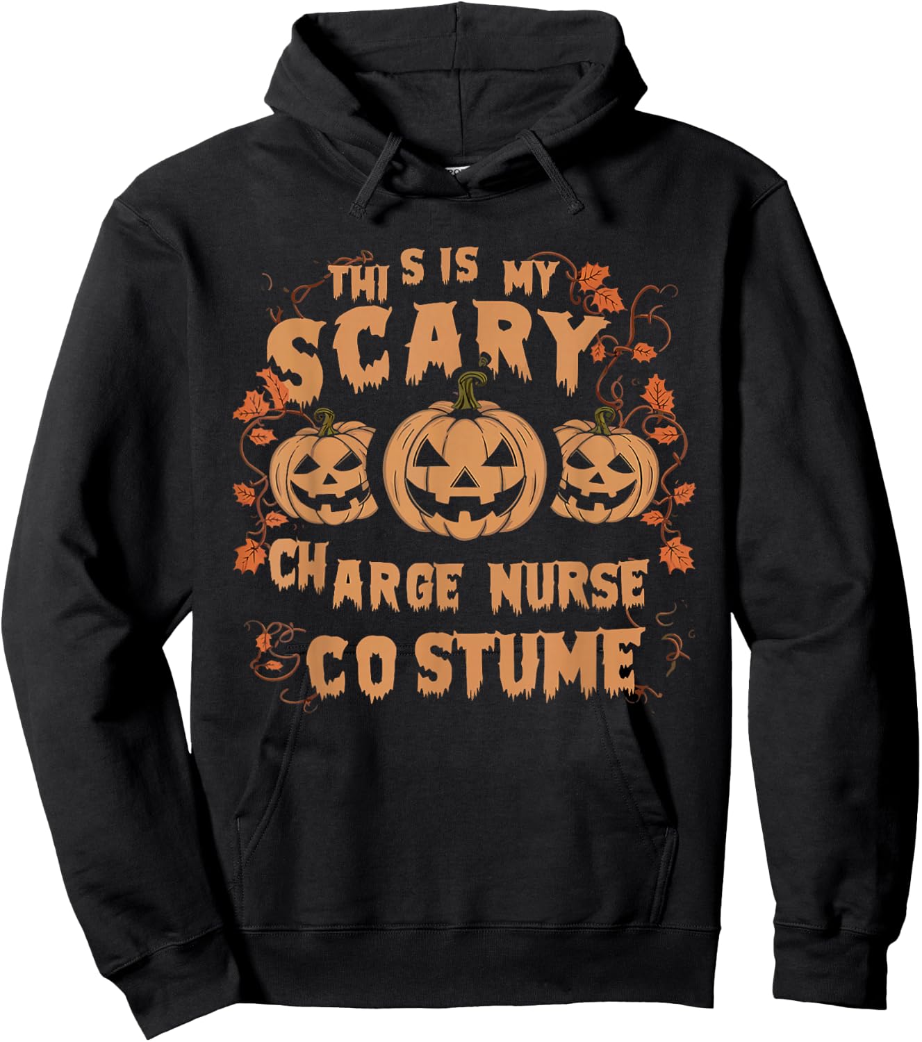 Charge Nurse Halloween Spooky Nursing Trick Or Treat Hoodie - Hoodie | Black