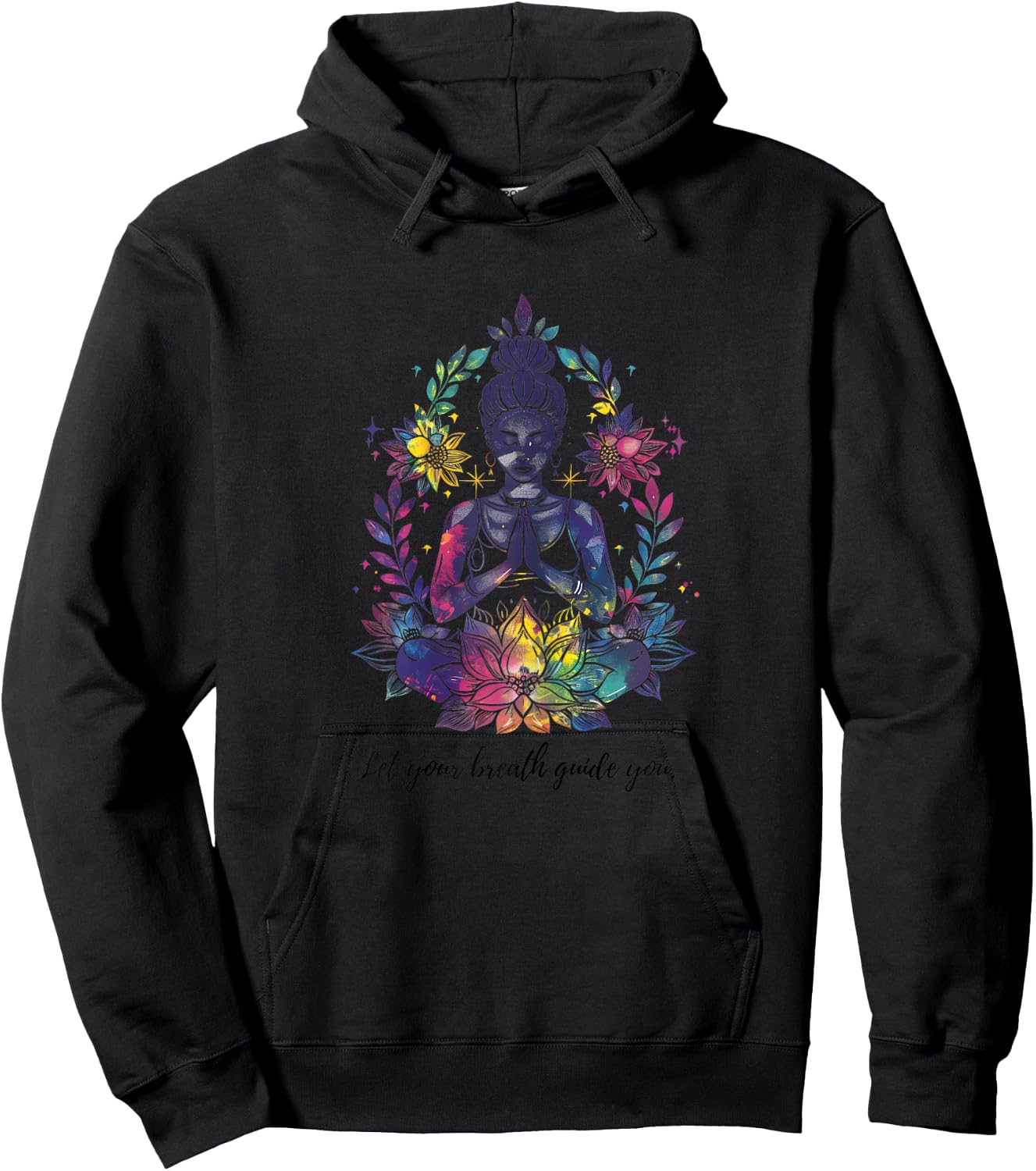 Embrace Inner Peace - Yoga & Meditation Inspired Artwork Hoodie - Hoodie | Black