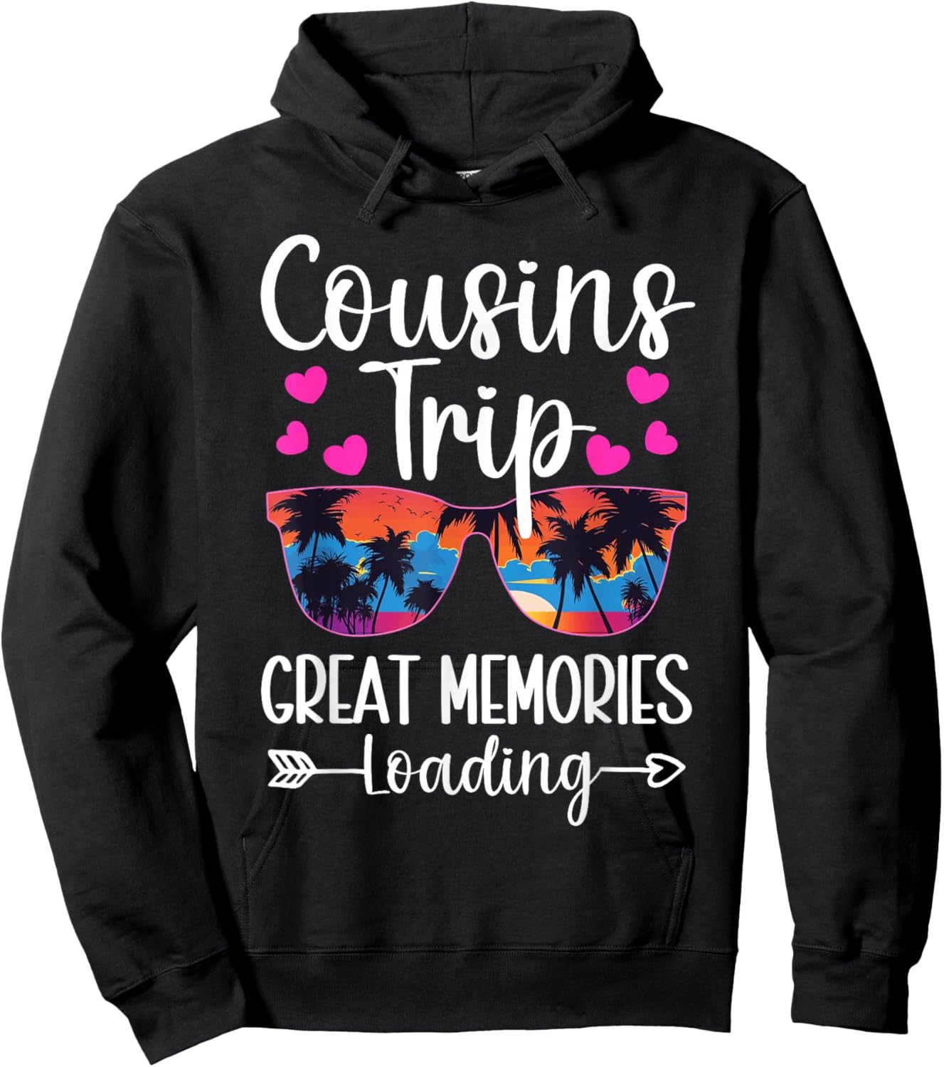 Kids Cousin Cruise Summer Vacation Memories Trip Cousin Crew Hoodie - Hoodie | Black