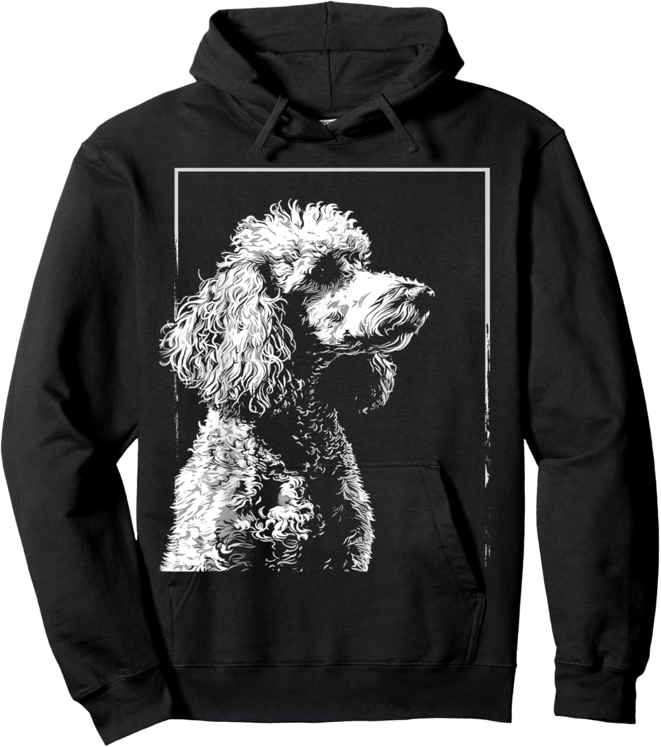 Poodle Motif Pet Art Dog Poodle Women Kids Hoodie - Hoodie | Black