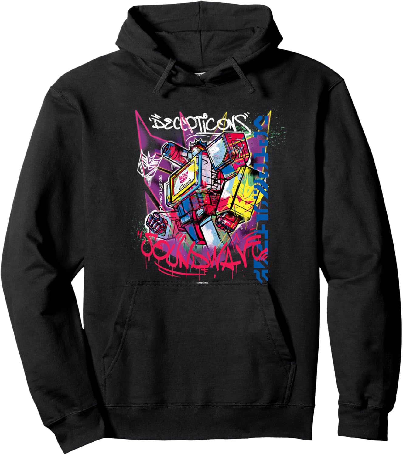 Transformers Soundwave Graffiti Painted Wall Portrait Hoodie - Hoodie | Black