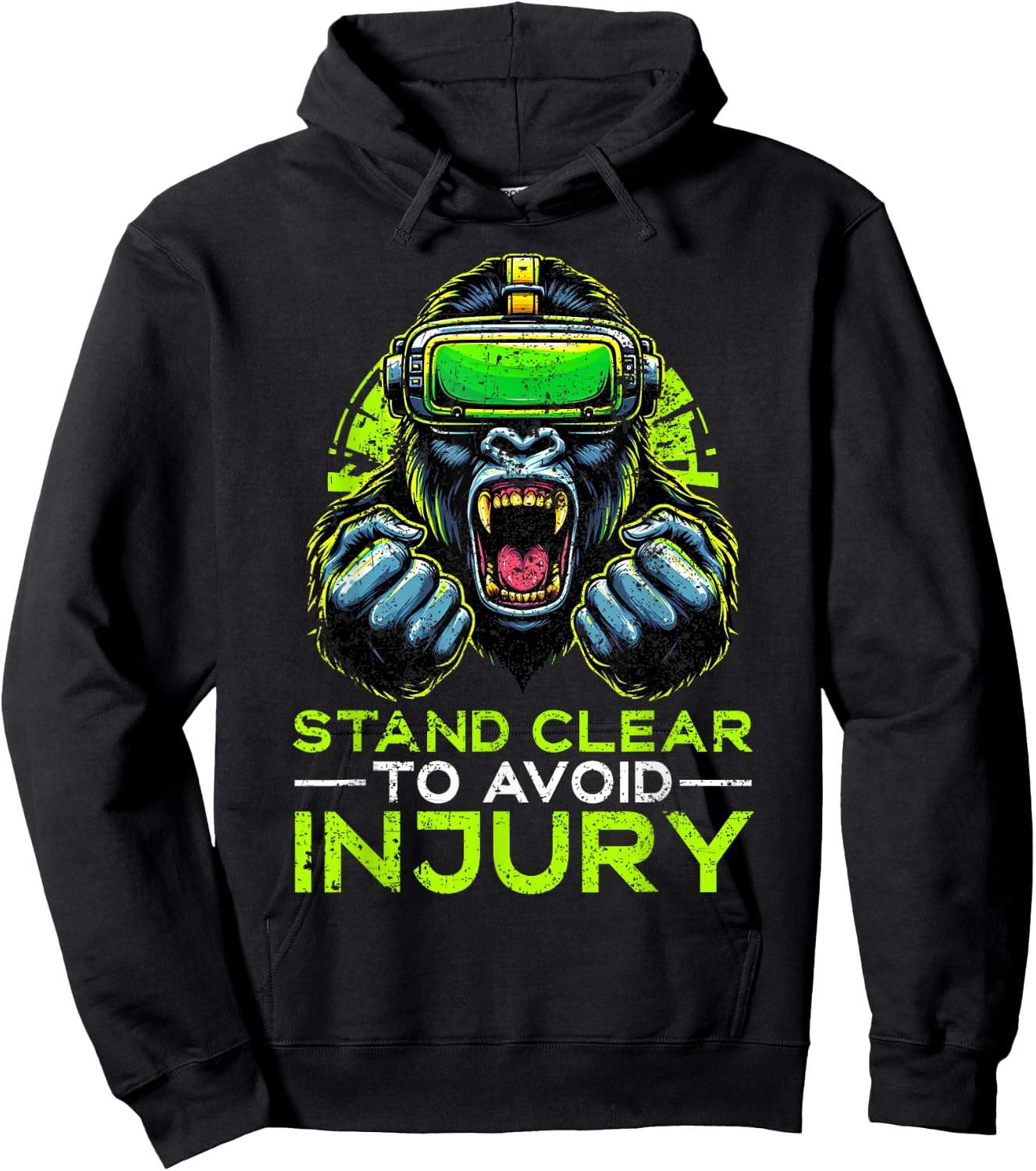 Gorilla VR Gamer Virtual Reality Headset Monkeys Hoodie - Hoodie | Black