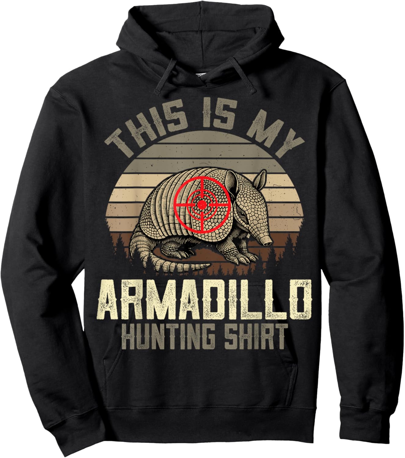 Retro Armadillo Hunting Hunter This Is My Armadillo Hunting Hoodie - Hoodie | Black