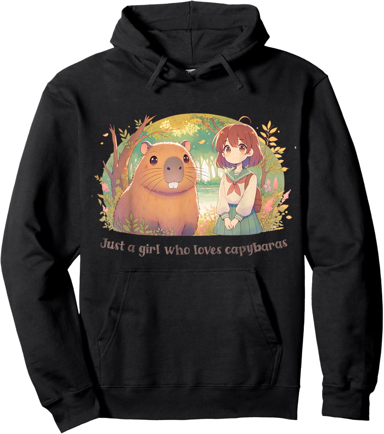 Just A Girl Who Loves Capybaras Hoodie - Hoodie | Black