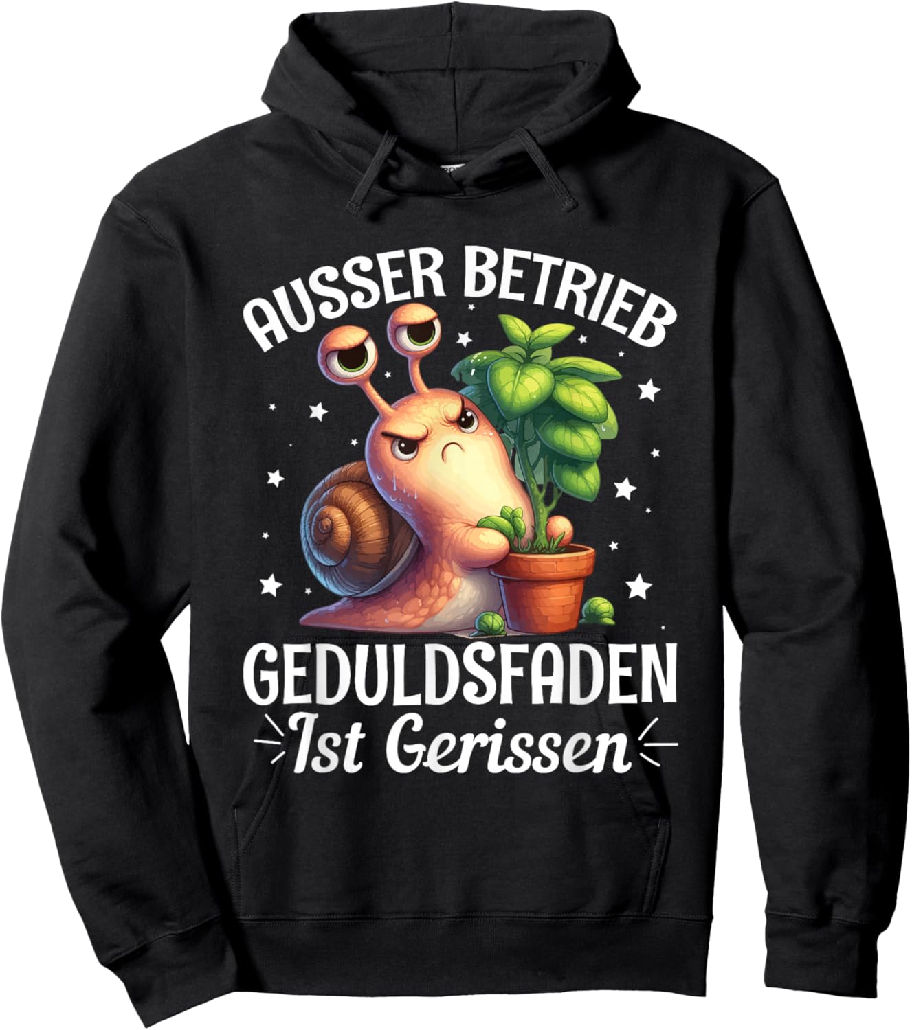 Ausser Betrieb Geduldsfaden Gerissen Schnecke Lustig Spruch Hoodie - Hoodie | Black