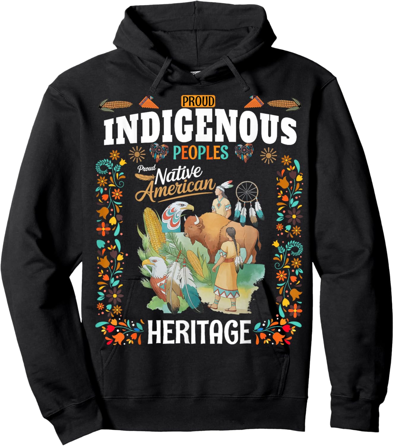 Indigenous Peoples Women Idea Native American Heritage Month Hoodie - Hoodie | Black
