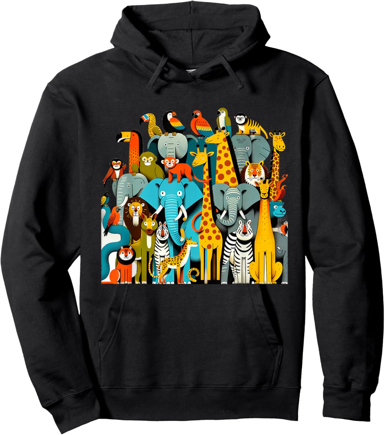 Jungle Jamboree Wildlife Birthday Safari Birthday 090CWU Hoodie - Hoodie | Black