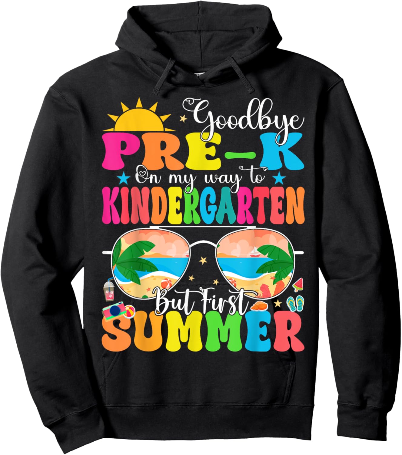 Goodbye Pre-K Graduation To Kindergarten Hello Summer Hoodie - Hoodie | Black