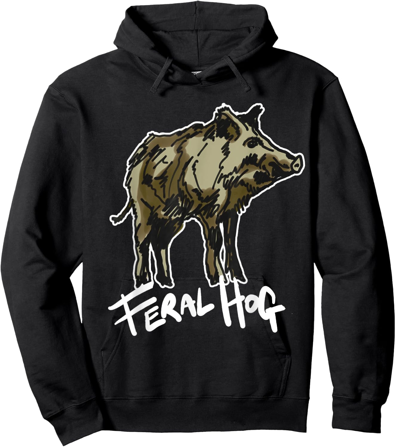 Feral Hog Meme Hoodie - Hoodie | Black