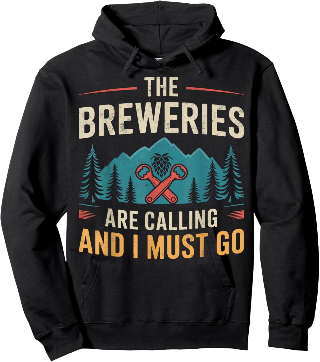 The Breweries are Calling & I Must Go Funny Beer Home Brewer Hoodie - Hoodie | Black