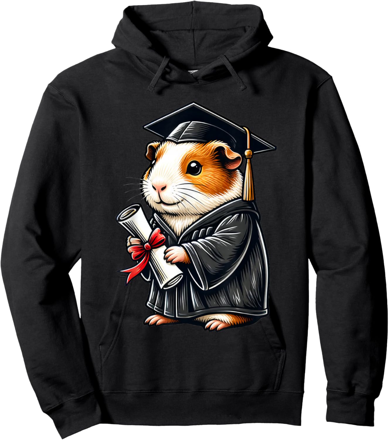 Cute Guinea Pig Graduation Hoodie - Hoodie | Black