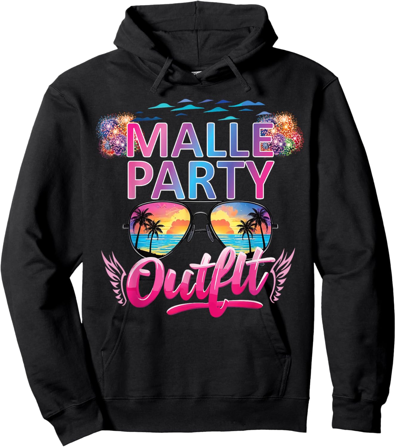 Malle Party Gruppenshirt Mallorca Outfit Damen Herren Party Hoodie - Hoodie | Black