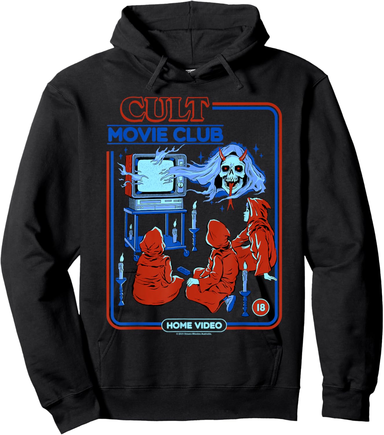 Cult Movie Club Poltergeist Retro Vintage Funny Adult Humor Hoodie - Hoodie | Black