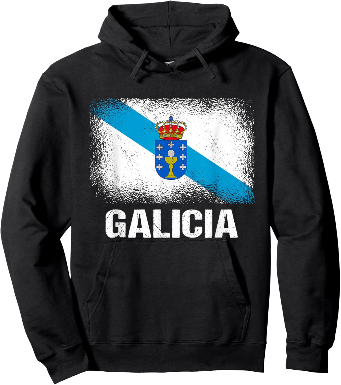 Galicia Flag Hoodie - Hoodie | Black