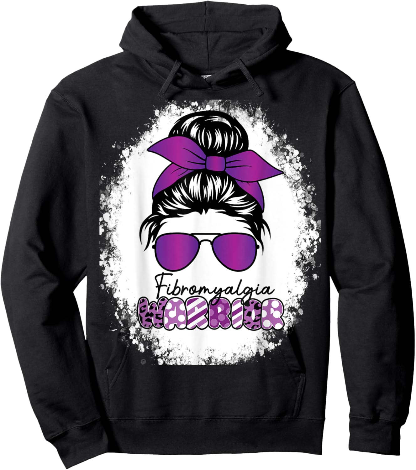 Purple Fibromyalgia Awareness Fibro Warrior Cystic Fibrosis Hoodie - Hoodie | Black