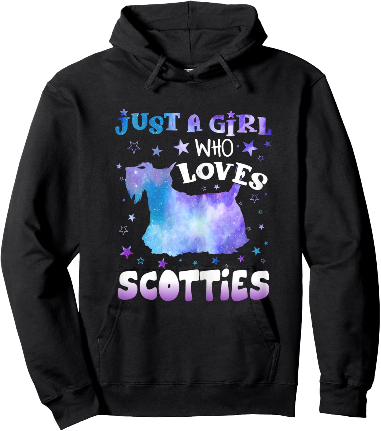 Just A Girl Who Loves Scotties Funny dog lovers gifts Hoodie - Hoodie | Black
