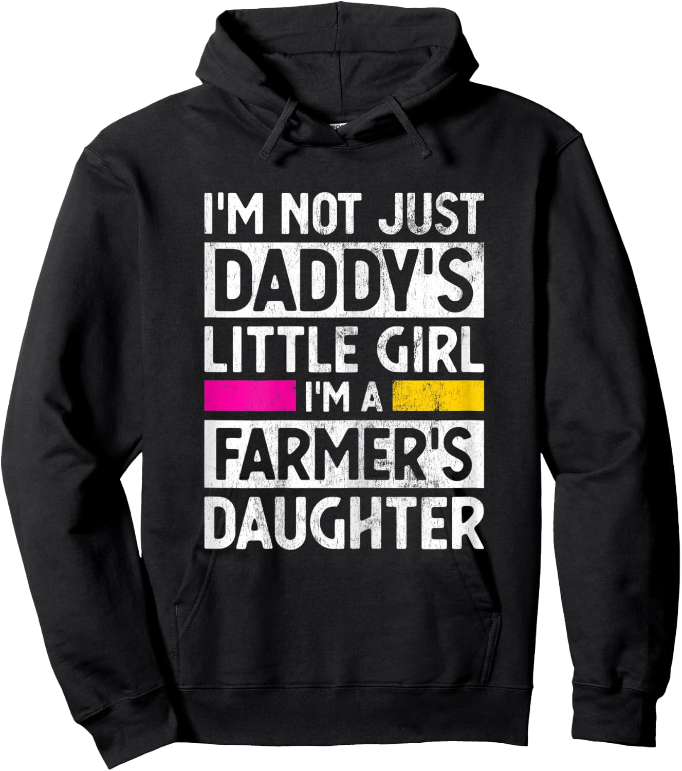 Daddy's Little Girl Farmer Daughter Farming Gag Gift Girls Hoodie - Hoodie | Black