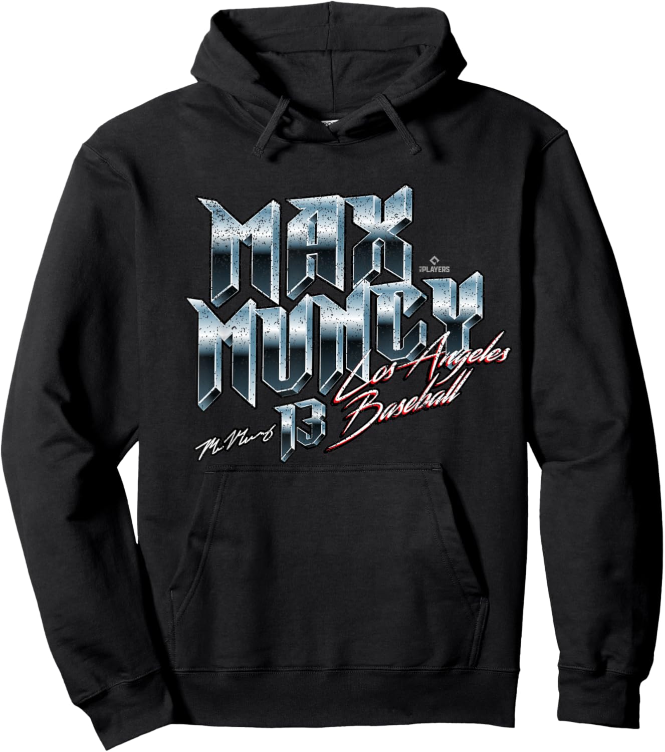 Max Muncy Los Angeles Baseball Heavy Metal MLBPA Hoodie - Hoodie | Black