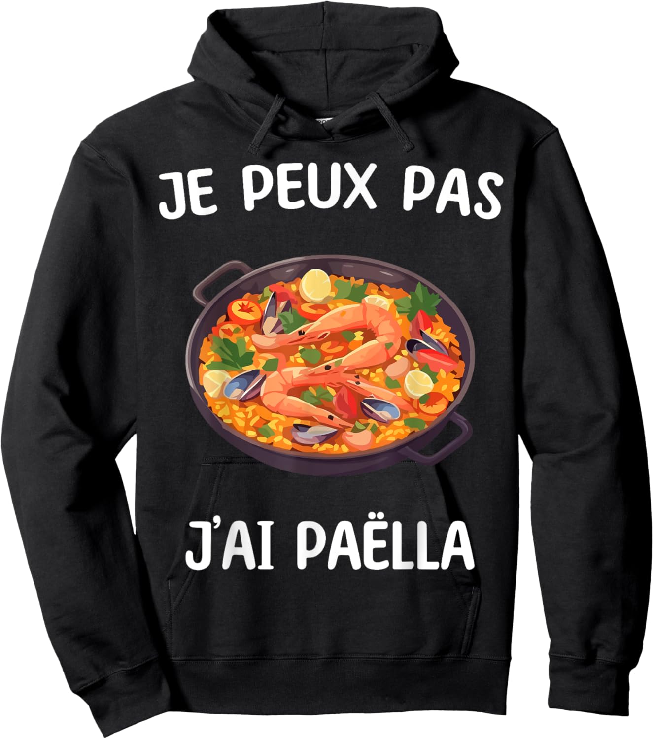 I Can't Have Paella , Black, S Hoodie - Hoodie | Black