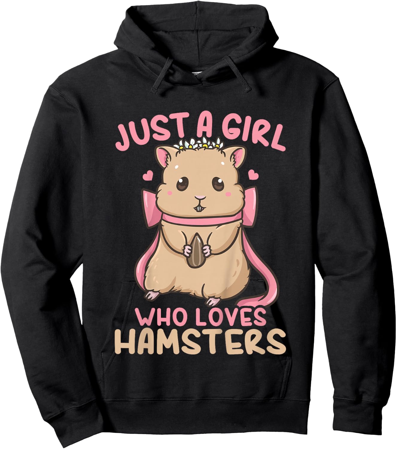 Kids Hamster Just A Girl Who Loves Hamsters Hoodie - Hoodie | Black