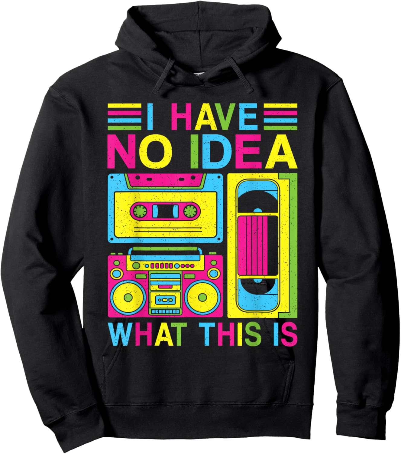 I Have No Idea What This Is 80s 90s Outfit Boys Girls Kids Hoodie - Hoodie | Black